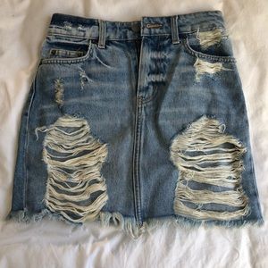 Carmar denim jean skirt